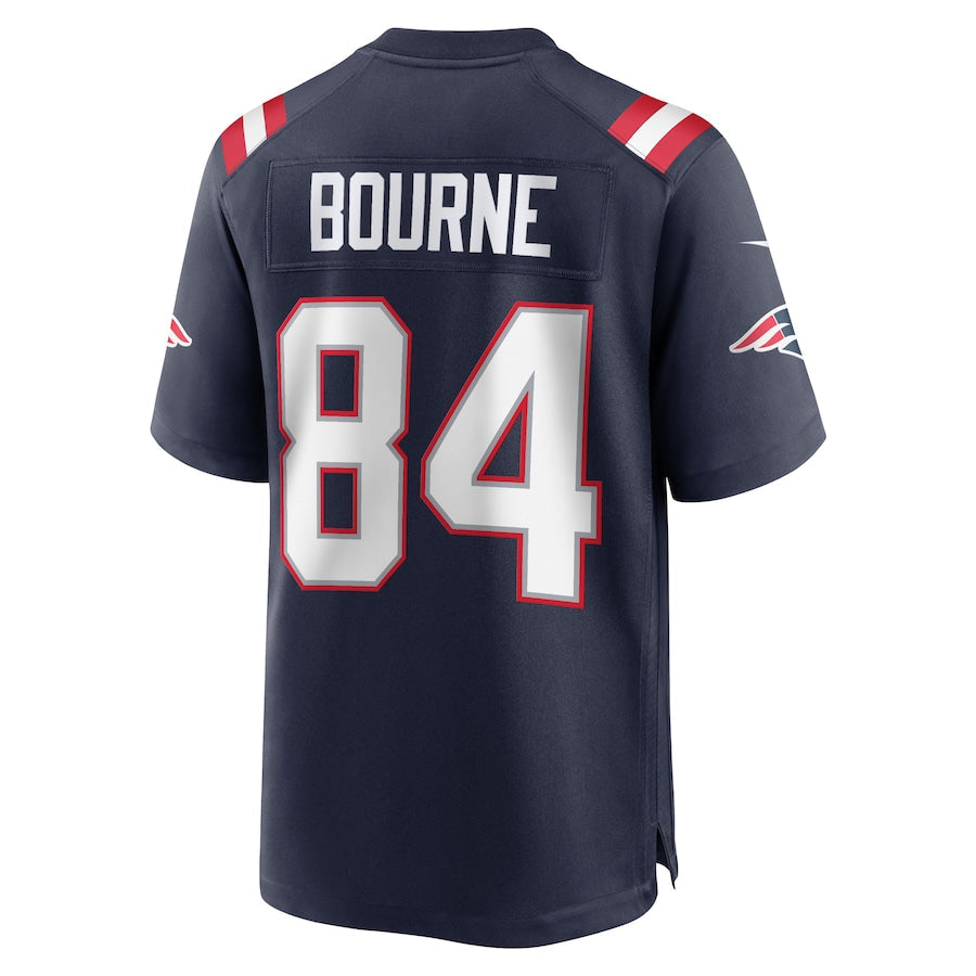 NE.Patriots #84 Kendrick Bourne Navy Game Jersey Stitched American Football Jerseys - Main View
