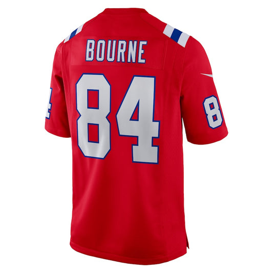 NE.Patriots #84 Kendrick Bourne Red Game Jersey Stitched American Football Jerseys - Main View