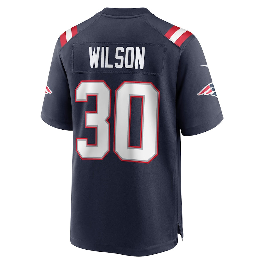 NE.Patriots #30 Mack Wilson Navy Game Jersey Stitched American Football Jerseys - Main View