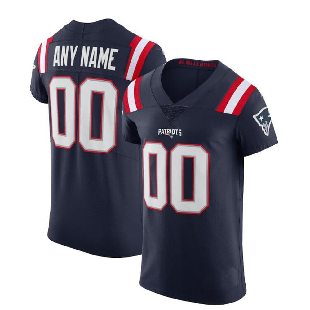 Custom NE.Patriots Navy Vapor Elite Jersey Stitched American Football Jerseys - Main View