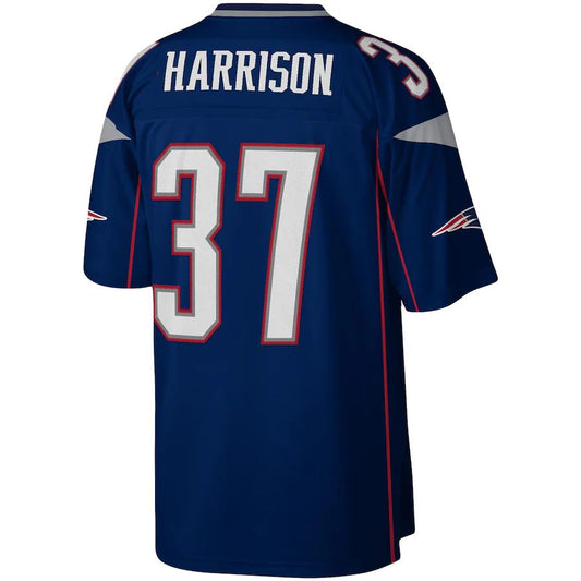 NE.Patriots #37 Rodney Harrison Mitchell & Ness Navy Legacy Replica Jersey Stitched American Football Jerseys - Main View