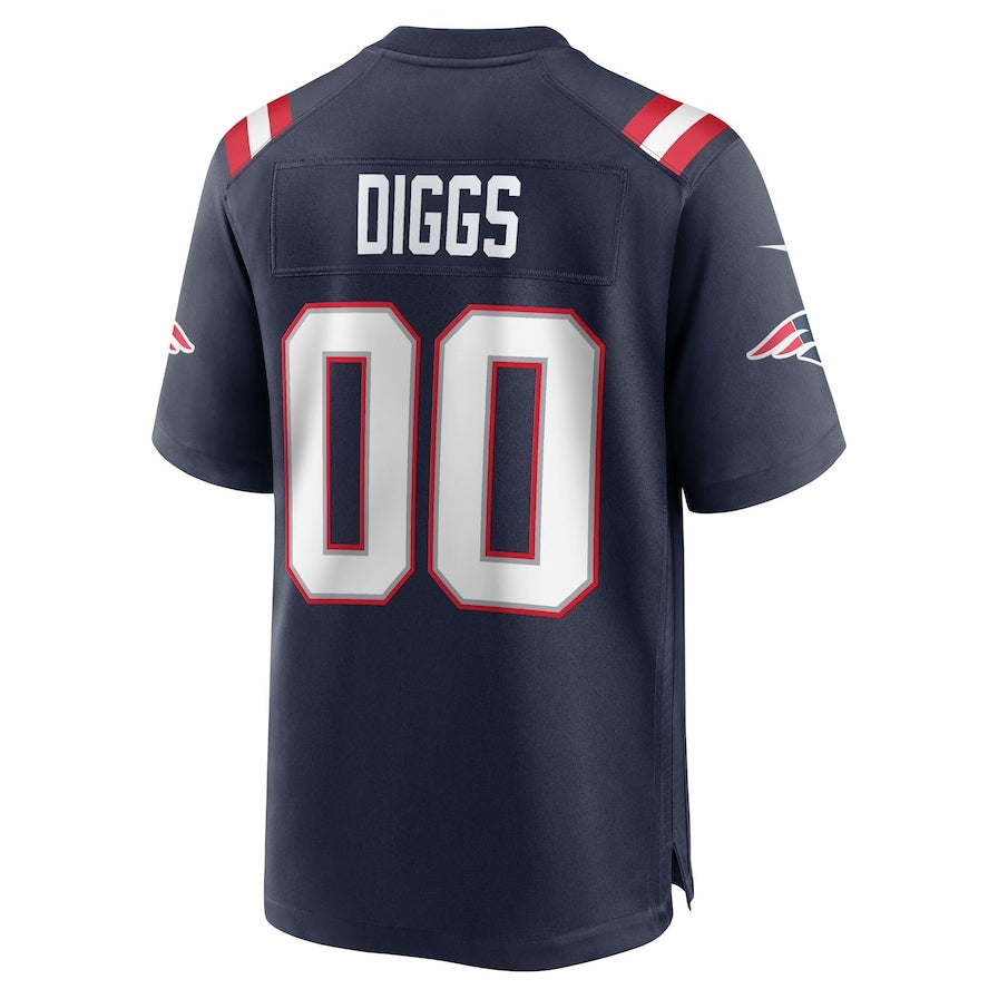 NE.Patriots #00 Stefon Diggs Navy Game Stitched American Football Jerseys - Main View