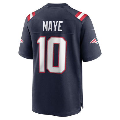NE.Patriots #10 Drake Maye 2024 Draft First Round Pick Player Game Jersey - Navy American Football Jerseys - Main View
