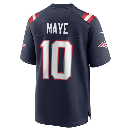 NE.Patriots #10 Drake Maye 2024 Draft First Round Pick Player Game Jersey - Navy American Football Jerseys - Main View