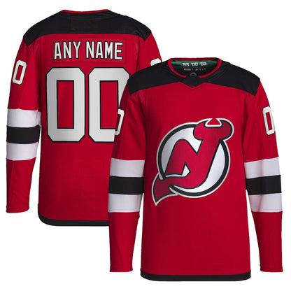 Custom NJ.Devils Home Primegreen Authentic Pro Red Stitched American Hockey Jerseys - Main View