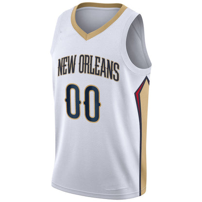 Custom NO.Pelicans Swingman Jersey Association Edition White Stitched Basketball Jersey - Main View