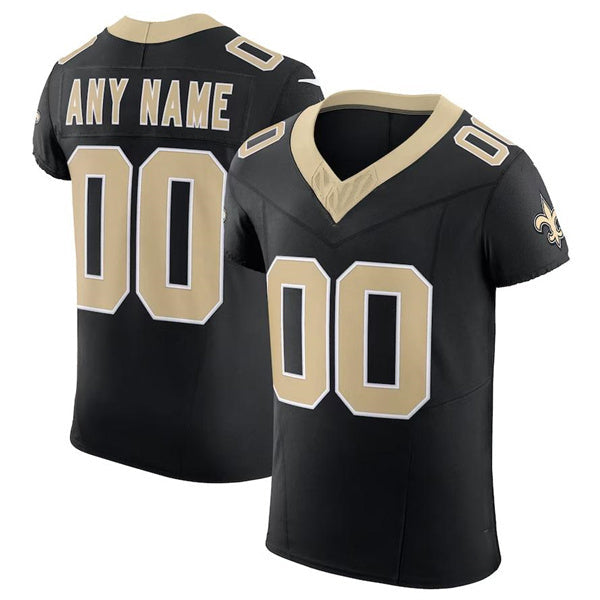 Custom NO.Saints Black Scarlet Vapor F.U.S.E. Elite  Jersey Stitched American Football Jerseys - Main View