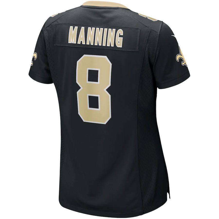 NO.Saints #8 Archie Manning Black Game Retired Player Jersey Stitched American Football Jersey - Main View