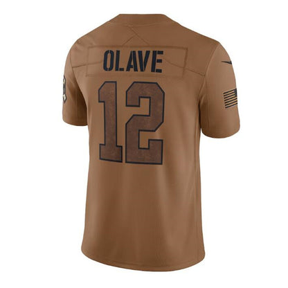 NO.Saints #12 Chris Olave Brown 2023 Salute To Service Limited Jersey Stitched American Football Jerseys - Main View
