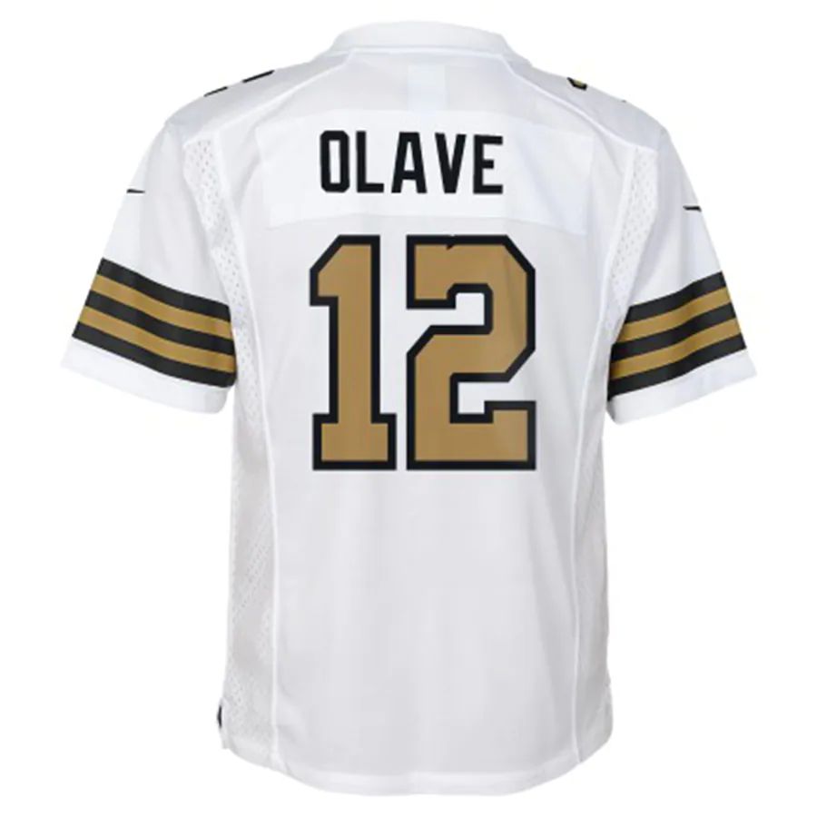 NO.Saints #12 Chris Olave White Alternate Game Jersey Stitched American Football Jerseys - Main View