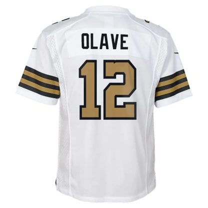NO.Saints #12 Chris Olave White Alternate Game Jersey Stitched American Football Jerseys - Main View