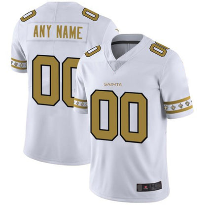 Custom NO.Saints White Team Logo Vapor Limited Jersey American Stitched Jersey Football Jerseys - Main View