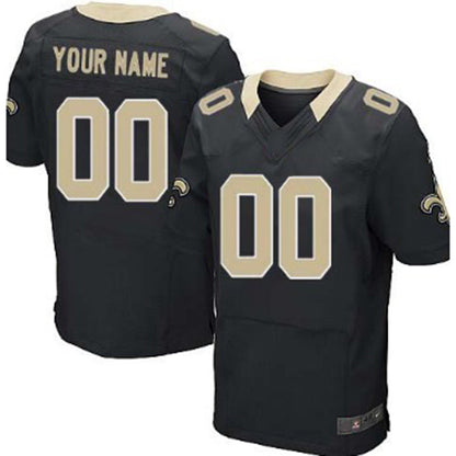 Custom NO.Saints Team Logo Dual Overlap Limited Jersey Black American Jerseys Stitched Jersey Football Jerseys - Main View