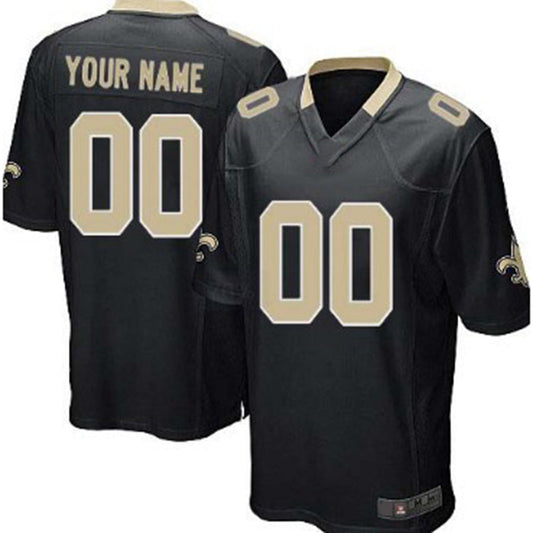 Custom NO.Saints Black Game Jersey American Jerseys Stitched Jersey Football Jerseys - Main View