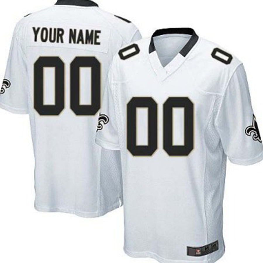 Custom NO.Saints White Limited Jersey American Stitched Jersey Football Jerseys - Main View