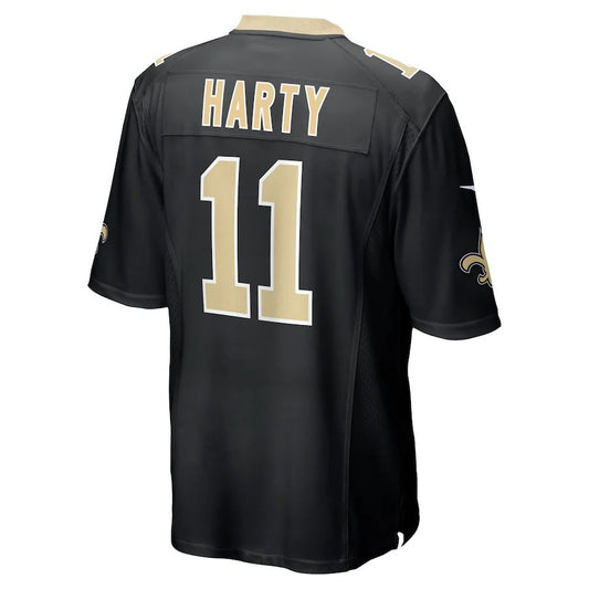 NO.Saints #11 Deonte Harris Black Game Player Jersey Stitched American Football Jerseys - Main View