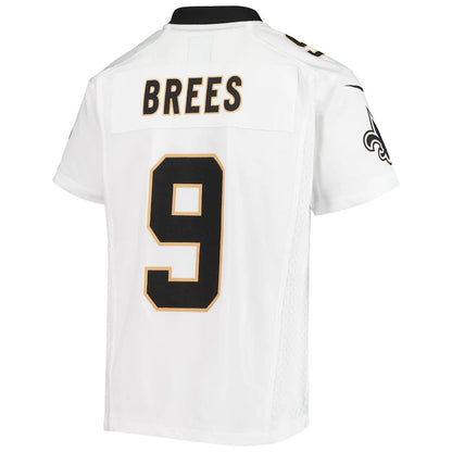 NO.Saints #9 Drew Brees White Game Jersey Stitched American Football Jerseys - Main View