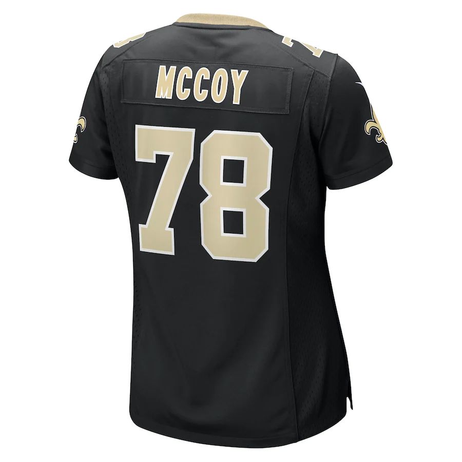 NO.Saints #78 Erik Mccoy Black Game Jersey Stitched American Football Jerseys - Main View