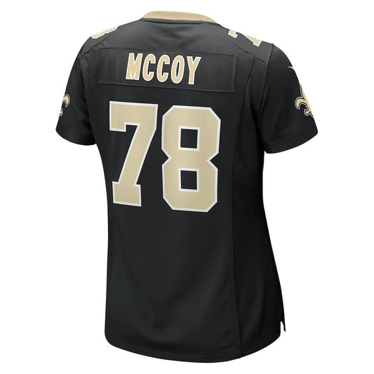 NO.Saints #78 Erik Mccoy Black Game Jersey Stitched American Football Jerseys - Main View
