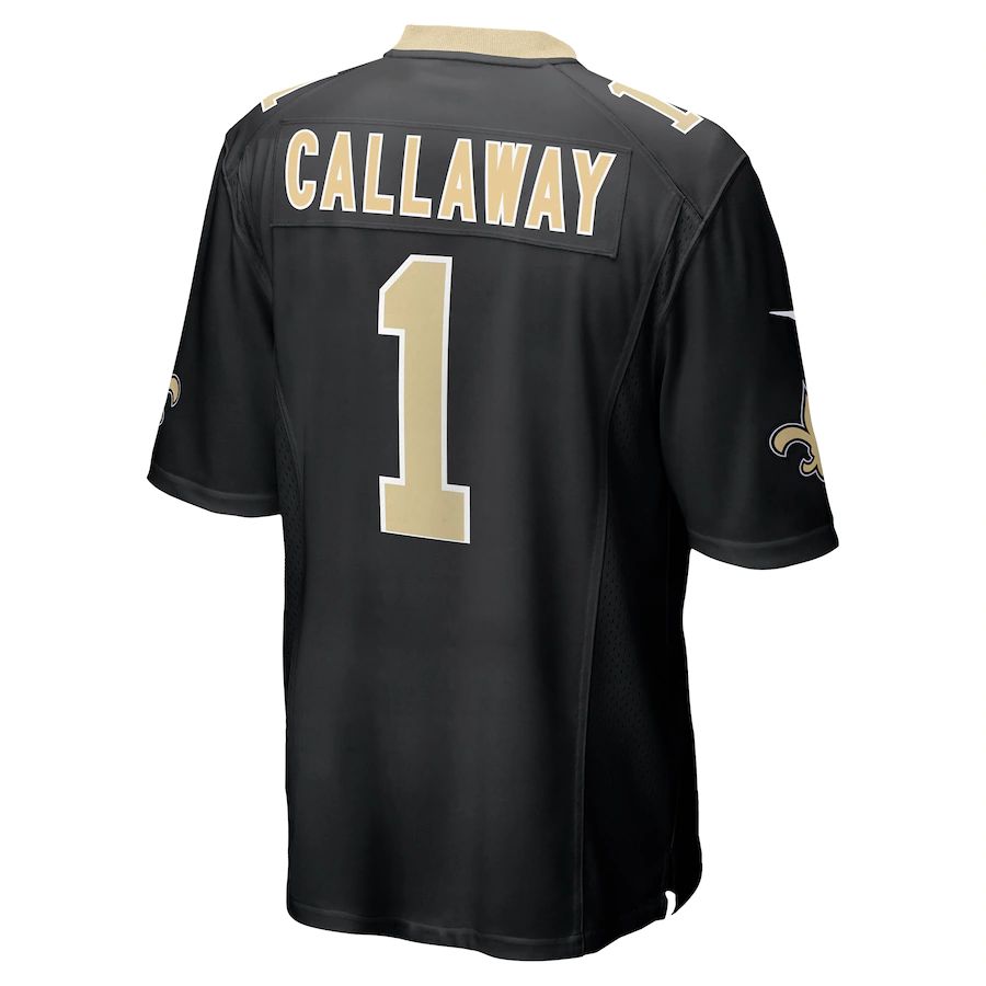 NO.Saints #1 Marquez Callaway Black Game Jersey Stitched American Football Jerseys - Main View