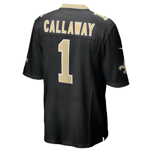 NO.Saints #1 Marquez Callaway Black Game Jersey Stitched American Football Jerseys - Main View