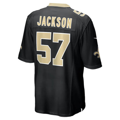 NO.Saints #57 Rickey Jackson Black Retired Player Jersey Stitched American Football Jerseys - Main View
