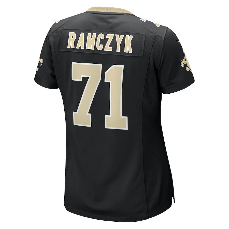 NO.Saints #71 Ryan Ramczyk Black Game Jersey Stitched American Football Jerseys - Main View