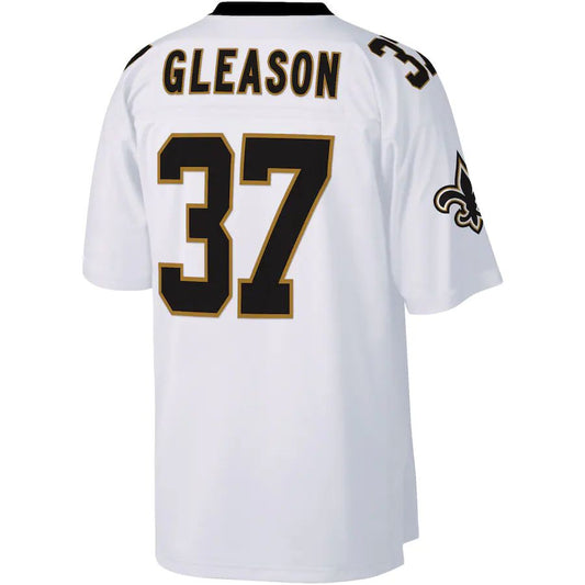 NO.Saints #37 Steve Gleason Mitchell & Ness White Legacy Replica Jersey Stitched American Football Jerseys - Main View