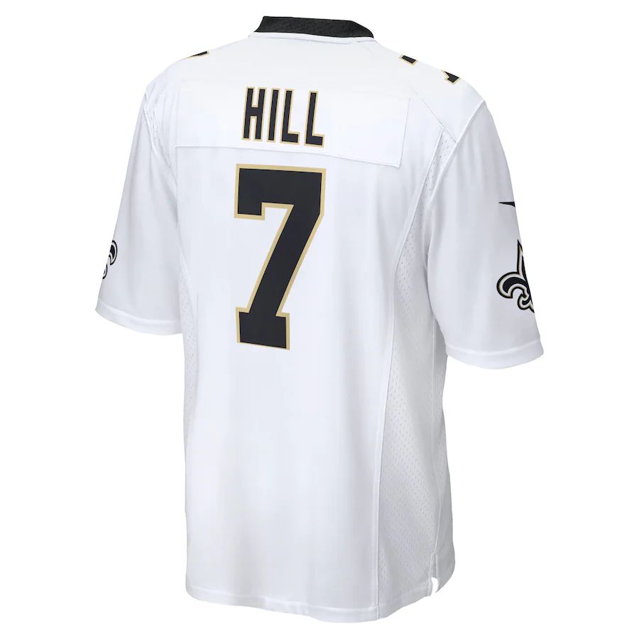 NO.Saints #7 Taysom Hill  White Game Jersey Stitched American Football Jerseys - Main View