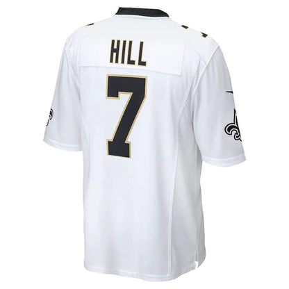NO.Saints #7 Taysom Hill  White Game Jersey Stitched American Football Jerseys - Main View