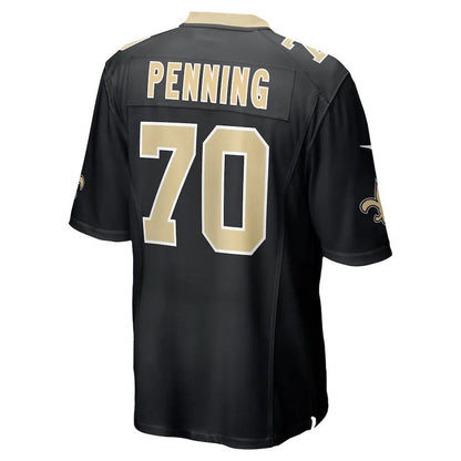 NO.Saints #70 Trevor Penning Black Game Player Jersey Stitched American Football Jerseys - Main View