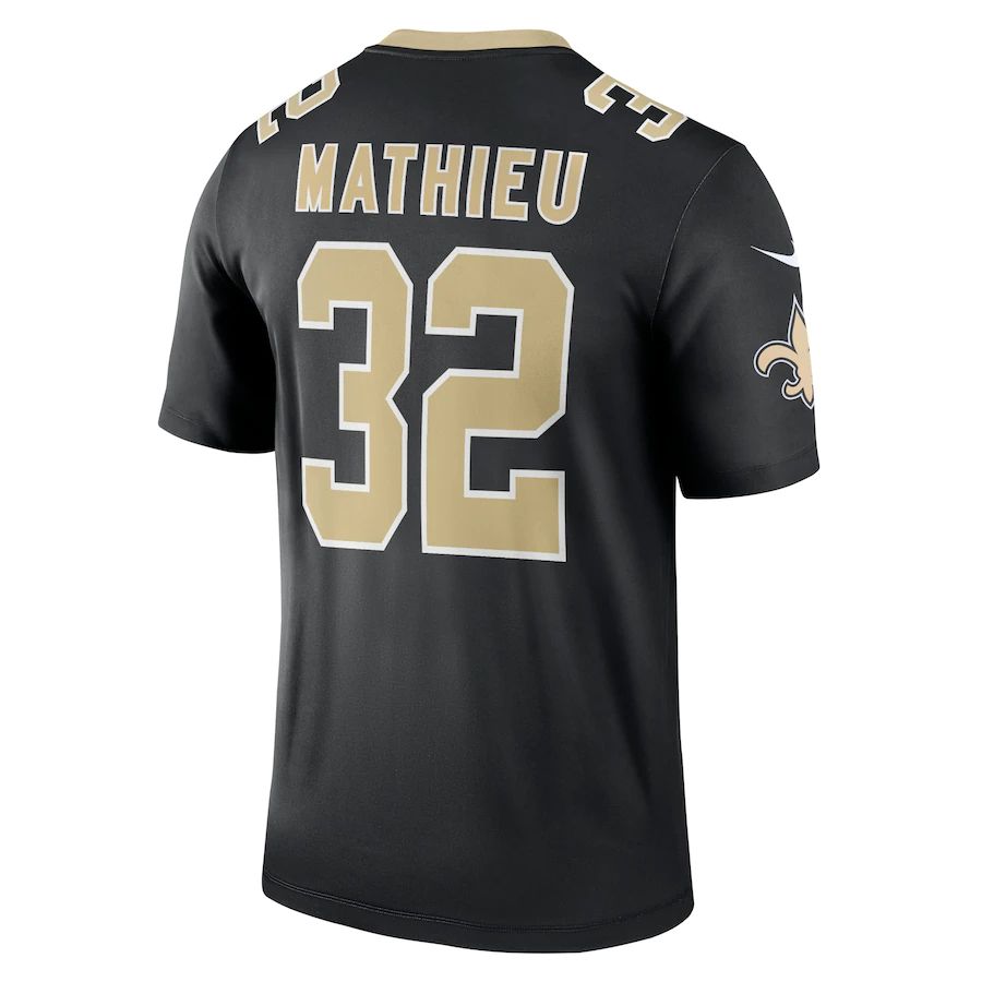 NO.Saints #32 Tyrann Mathieu Black Legend Jersey Stitched American Football Jerseys - Main View