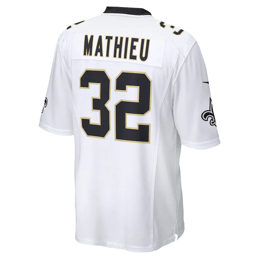 NO.Saints #32 Tyrann Mathieu White Game Jersey Stitched American Football Jerseys - Main View