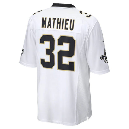 NO.Saints #32 Tyrann Mathieu White Game Jersey Stitched American Football Jerseys - Main View