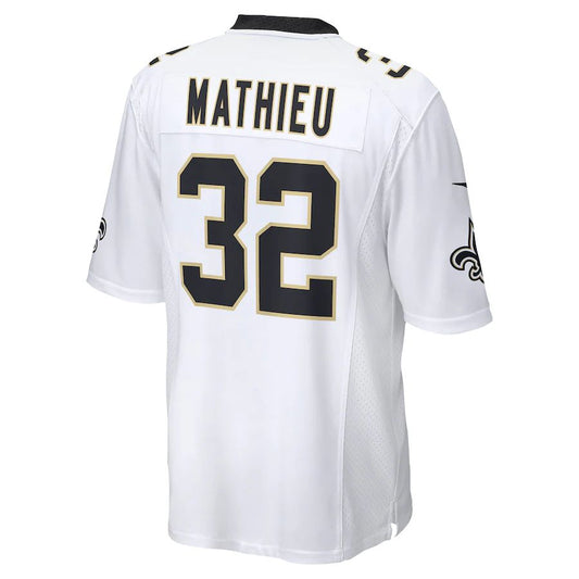 NO.Saints #32 Tyrann Mathieu White Game Jersey Stitched American Football Jerseys - Main View