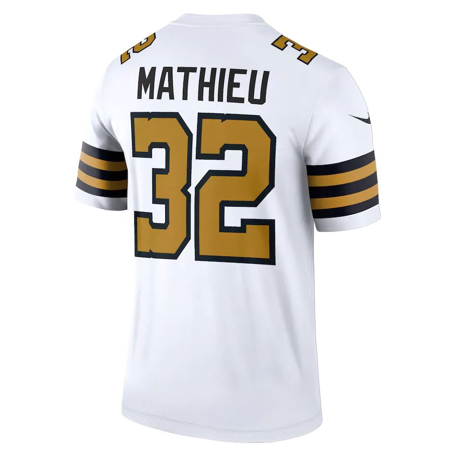 NO.Saints #32 Tyrann Mathieu White Legend Jersey Stitched American Football Jerseys - Main View