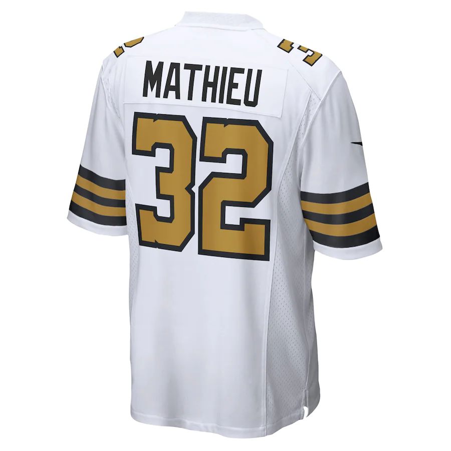 NO.Saints #32 Tyrann Mathieu White Player Game Jersey Stitched American Football Jerseys - Main View