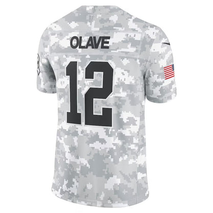 NO.Saints #12 Chris Olave Arctic Camo 2024 Salute to Service Limited Stitched American Football Jerseys - Main View