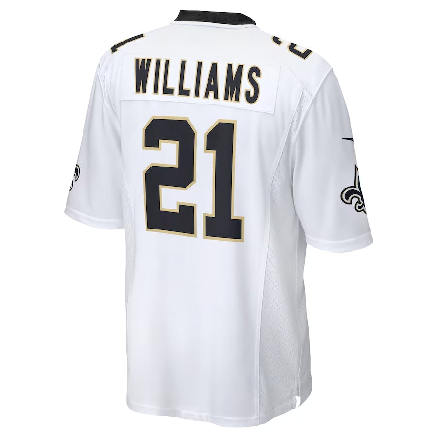 NO.Saints #21 Jamaal Williams Team Game Jersey - White American Football Jersey - Main View