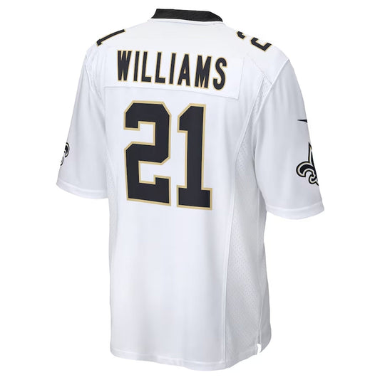 NO.Saints #21 Jamaal Williams Team Game Jersey - White American Football Jersey - Main View