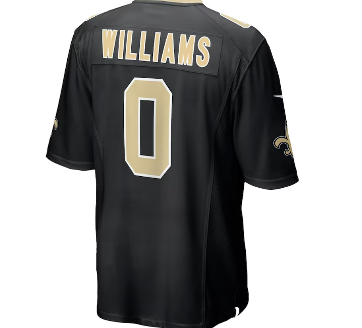 NO.Saints #0 Jamaal Williams Black Game Player Jersey Stitched American Football Jerseys - Main View