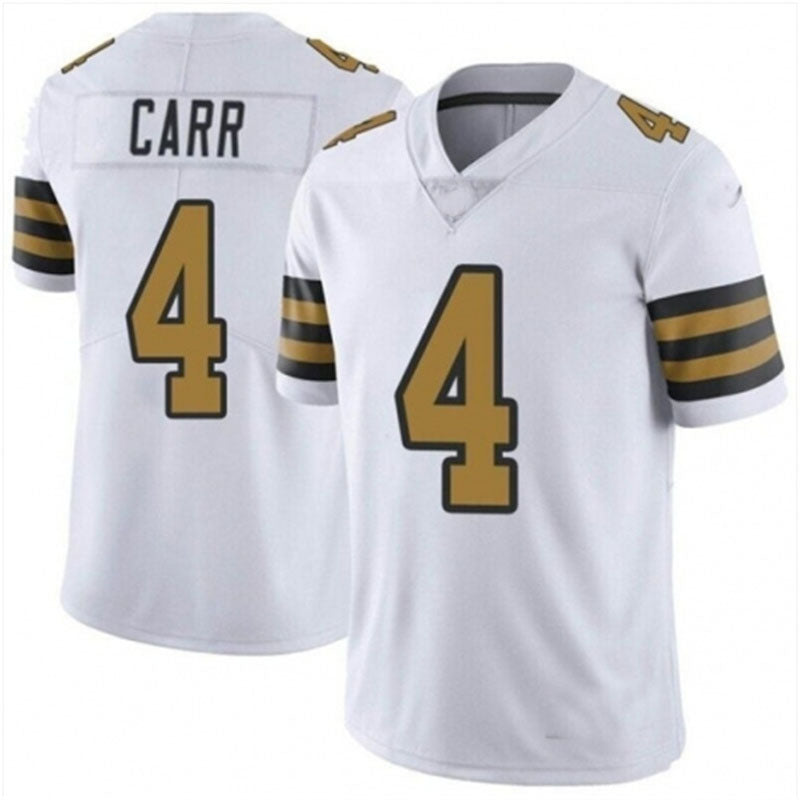 NO.Saints #4 Derek Carr White Color Rush Limited Jersey Stitched American Football Jerseys - Main View
