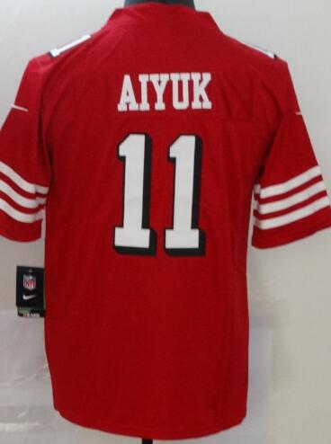 Men's #11 Brandon Aiyuk SF.49ers Limited Stitched Jerseys view 11