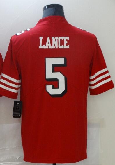 Men's #5 Trey Lance SF.49ers Limited Stitched Jerseys view 10