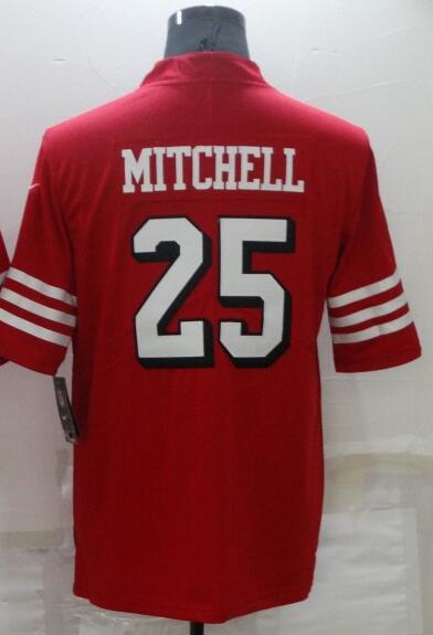 Men's #25 Elijah Mitchell SF.49ers Limited Stitched Jerseys view 9