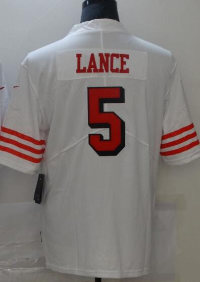Men's #5 Trey Lance SF.49ers Limited Stitched Jerseys view 11
