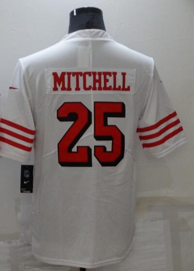 Men's #25 Elijah Mitchell SF.49ers Limited Stitched Jerseys view 10