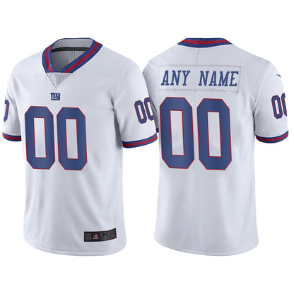 Custom NY.Giants ACTIVE PLAYER Custom White Color Rush Limited Stitched American Football Jerseys - Main View