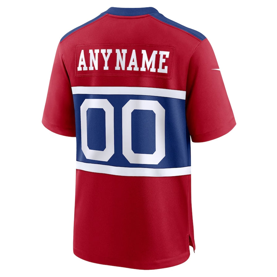 Custom NY.Giants Alternate Game Jersey - Century Red American Football Jerseys - Main View