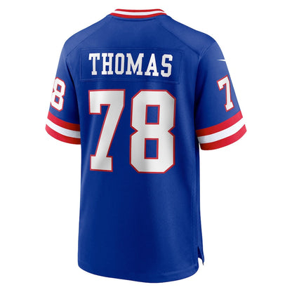 NY.Giants #78 Andrew Thomas Royal Classic Player Game Jersey Stitched American Football Jerseys - Main View